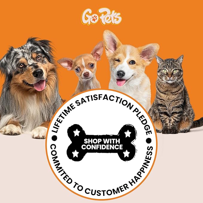 GoPets Double Row Dematting Rake Undercoat Deshedding Tool for Dogs & Cats