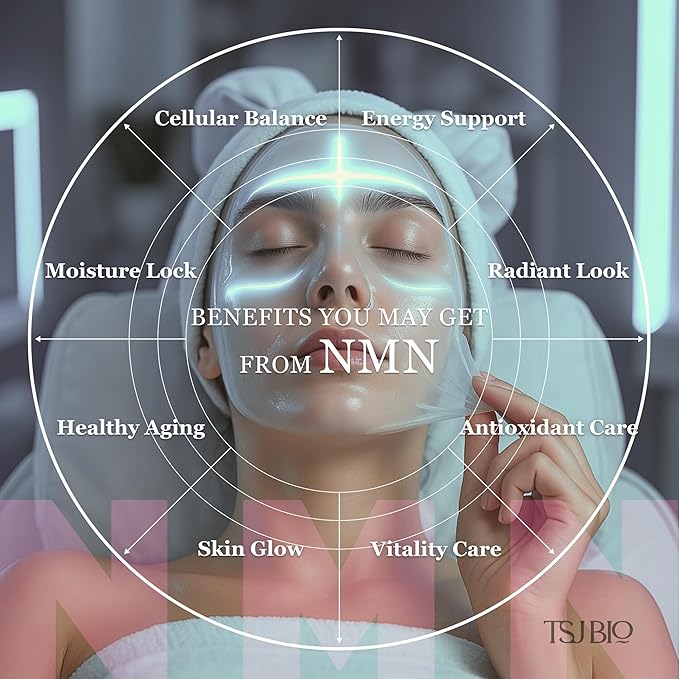 TSJ Bio NMN Collagelly Lifting Mask – 2.1 fl. Oz with 10,000ppm NMN, 70% Collagen, Exosome Complex - Exosomes for Skin Serum, Exosome, Stem Cell Peel-Off Face Mask for Anti-Aging, Firmness, Glow