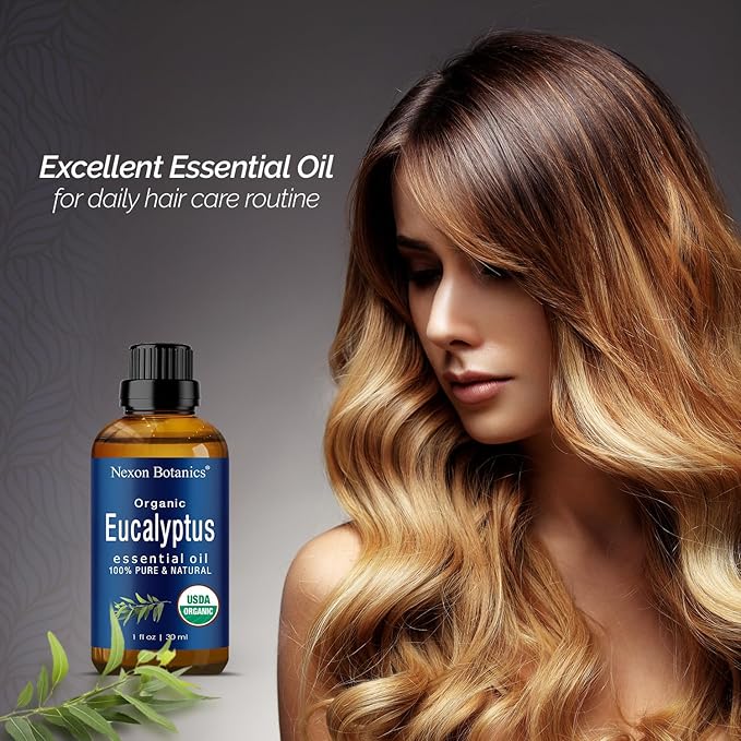 Organic Eucalyptus Essential Oil 30 ml - 100% Pure & Natural - Hexane Free