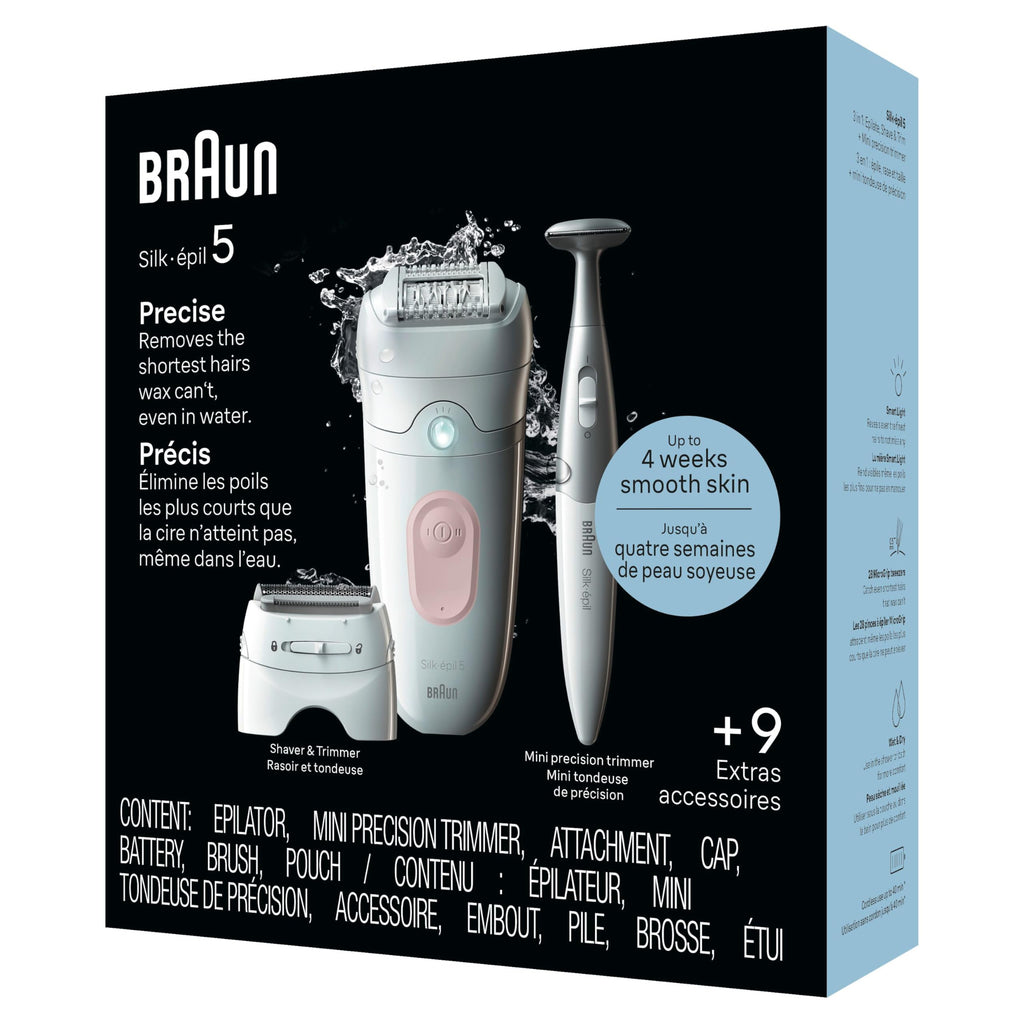 Braun Silk-épil 5 Epilator, Wet & Dry, Lasting Smooth Skin, SE5-230