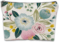 iapodiad Makeup Bag Spring Flowers Cosmetic Bag Mini Portable Travel Toiletry Bag Organizer Makeup Brushes Aesthetic Accessories Waterproof Storage Bag for Women