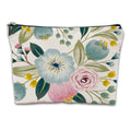iapodiad Makeup Bag Spring Flowers Cosmetic Bag Mini Portable Travel Toiletry Bag Organizer Makeup Brushes Aesthetic Accessories Waterproof Storage Bag for Women