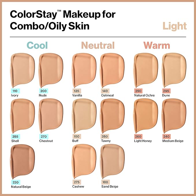 Revlon Colorstay Longwear Makeup Combo/Oily, 330 Natural Tan, 1 fl oz