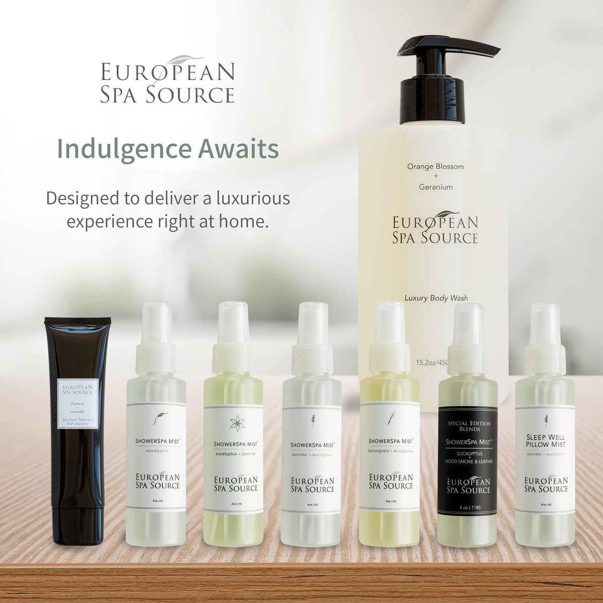 European Spa Source Lavender + Eucalyptus ShowerSpa Mist, 4 Fl Oz