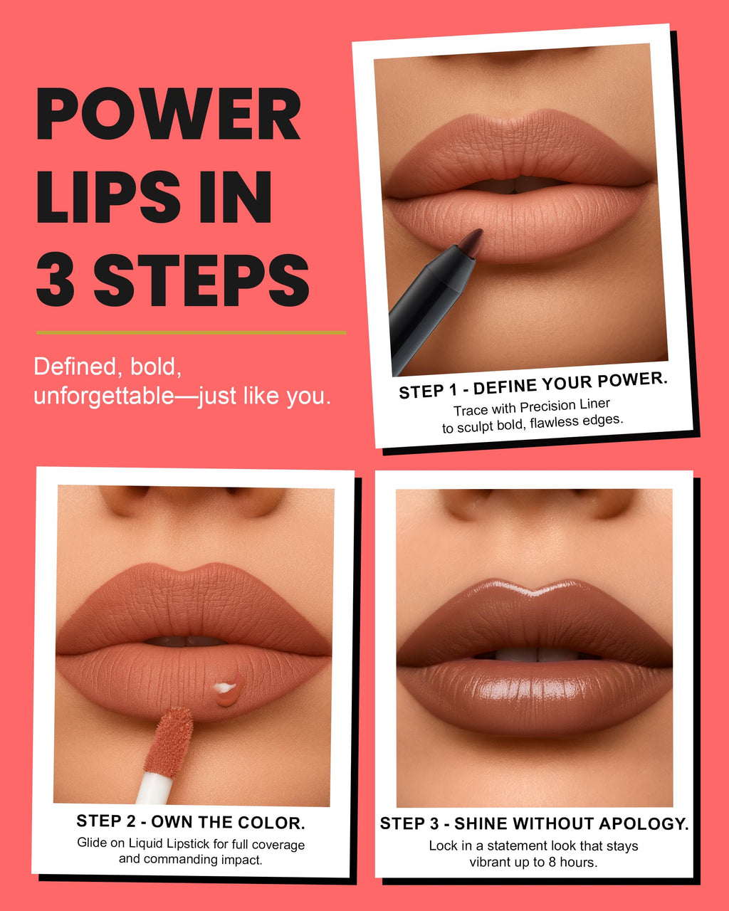 Kirby Kosmetics Lip Kit Duo – Goddess Energy - TikTok-Viral Precision Liner & Glossy Liquid Lipstick, Clean 2-Step Set with Hydrating Long-Wear Color – Bold Inclusive Beauty for Everyday Konfidence
