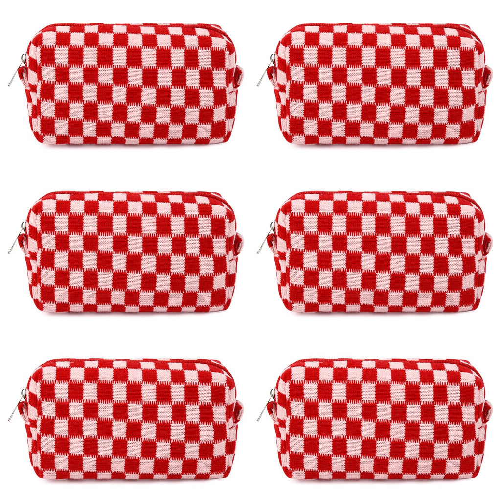 SOIDRAM Makeup Bag Preppy Cosmetic Bag Bulk Makeup Pouch Personalize Travel Toiletry Bag Organizer Cute DIY Makeup Brushes Storage Bag for Women