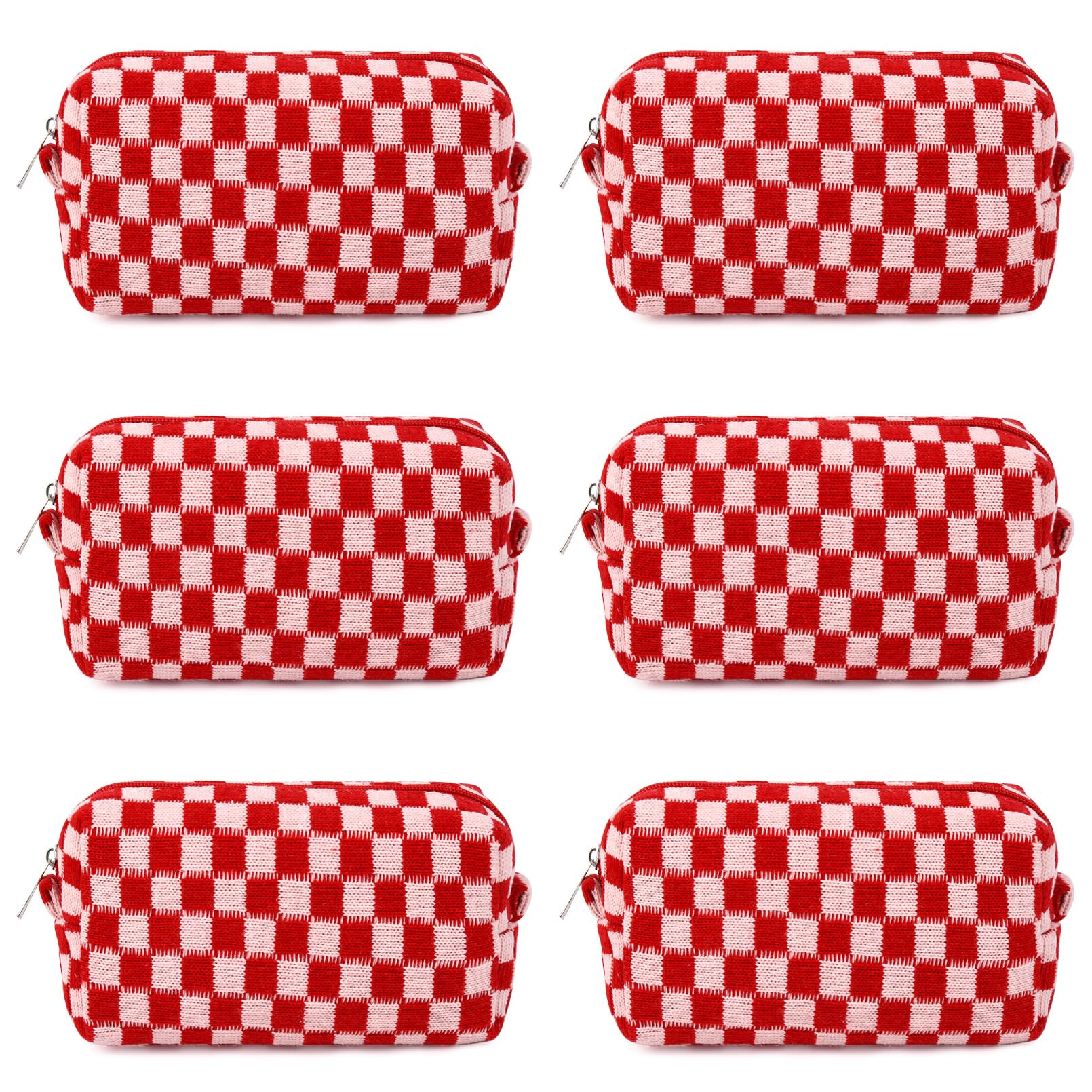 SOIDRAM Makeup Bag Preppy Cosmetic Bag Bulk Makeup Pouch Personalize Travel Toiletry Bag Organizer Cute DIY Makeup Brushes Storage Bag for Women