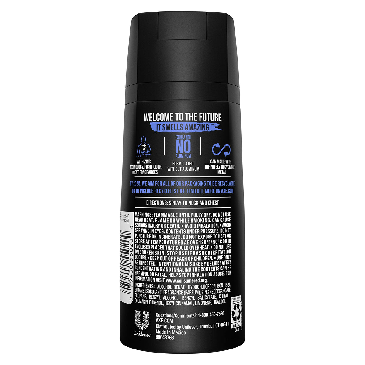 AXE Body Spray Deodorant For Long Lasting Odor Protection, Phoenix Deodorant For Men Formulated Without Aluminum 4oz 4 Count
