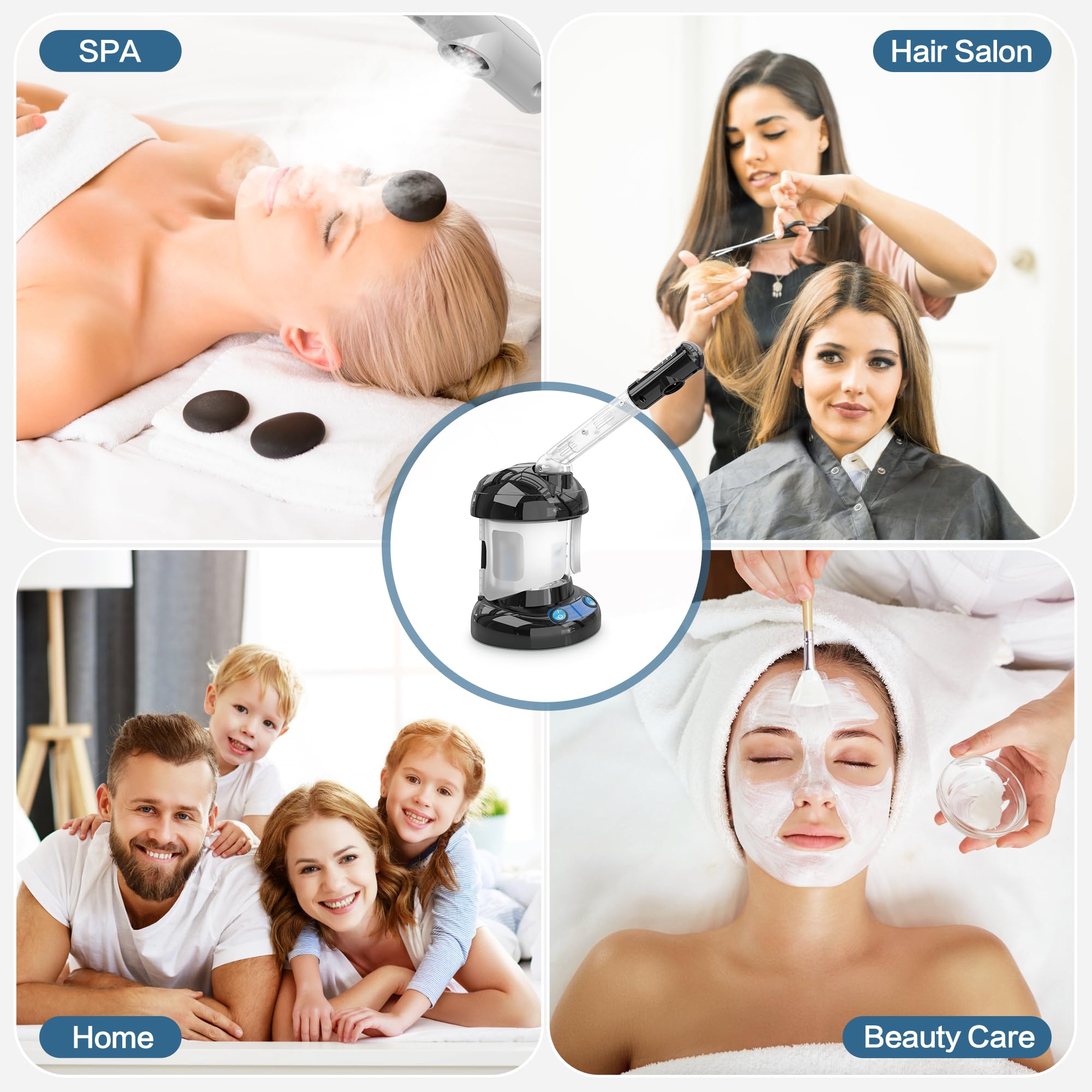 Kingsteam Nano Ionic Facial Steamer for Deep Cleansing & Home Spa