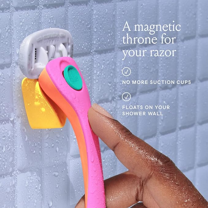 Billie Razors for Women, Malibu - 1 Handle, 4 Refills & Magnetic Holder