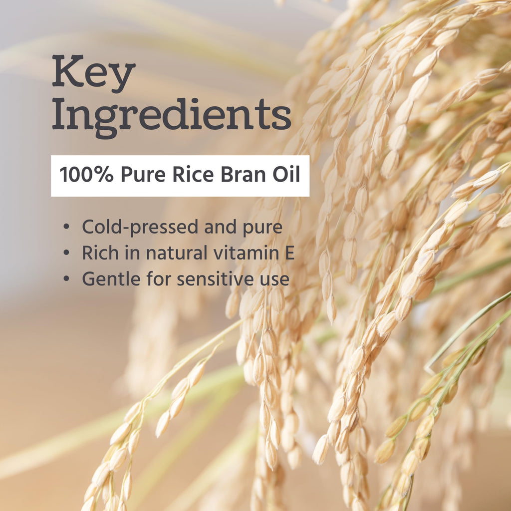 Well’s Oil Rice Bran Oil 8 oz | 100% Pure Rice Bran Oil (Carrier Oil) | For Skin & Hair | DIY Creams & Lotions