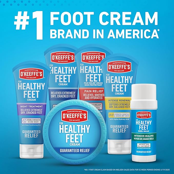 O'Keeffe's Healthy Feet Foot Cream, 3.2 oz Jar, 1-Pack For Extreme Dryness