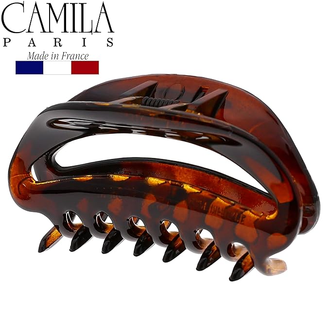 Camila Paris NV23 French Hair Clip for Women, Small Tortoise Shell Girls Hair Claw Clips Jaw Fashion Durable Styling Hair Accessories for Women, Strong Hold No Slip Grip, Made in France