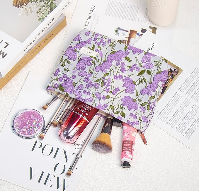 getgto 2 Pcs Makeup Bags, Large Cosmetic Bag Travel Toiletry Bag
