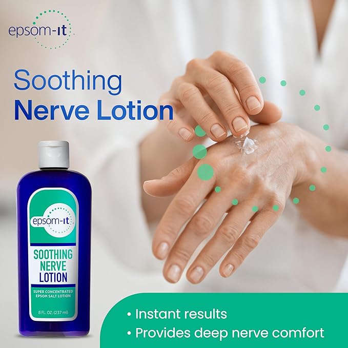EPSOM-IT Soothing Nerve Magnesium Lotion, Epsom Salt, Arnica Cream, 4-Pack