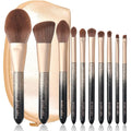 ENZO KEN Natural Hair Makeup Brush Set Professional, Sable Makeup Brushes Set with Case, Natural Hair Brushes Makeup Set, Glitter Make up Brushes Set Professional, Natural Makeup Brushes - ORRA, Black
