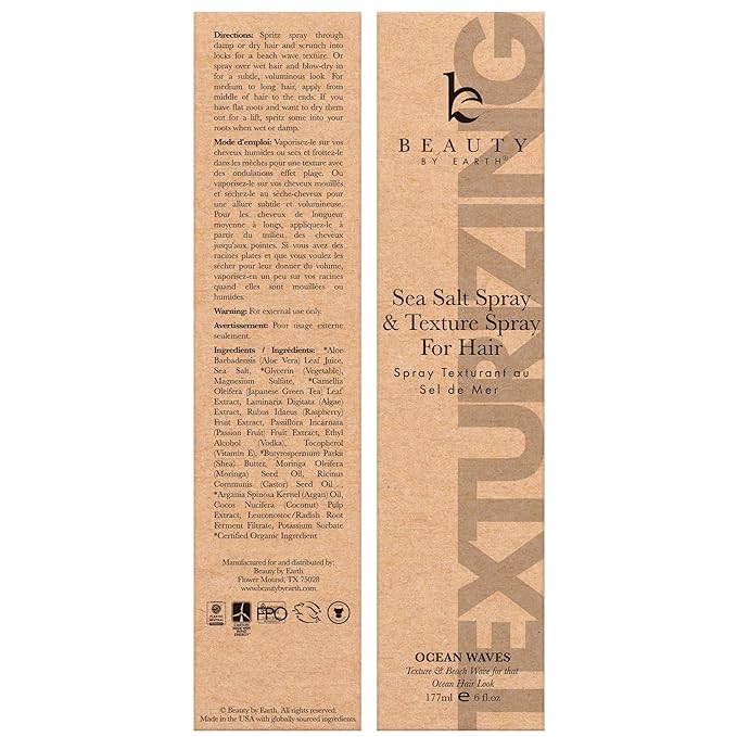 Sea Salt Spray - Aloe-Enhanced Texture Spray, Beach Waves without Dryness