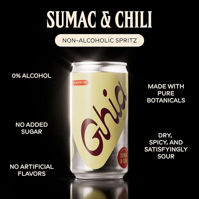 Ghia Le Spritz Non-Alcoholic Sumac & Chili 12-Pack, Canned Mocktail Mixer