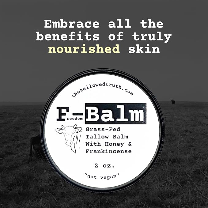 The Tallowed Truth Tallow and Honey Balm, Beef Tallow for Face, 2 oz