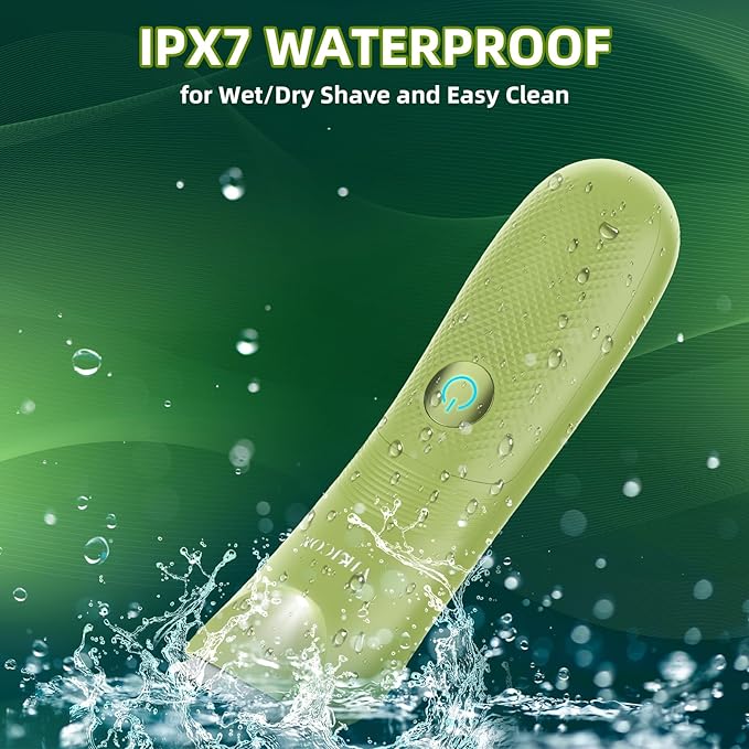 No-Nick Ball Trimmer for Men Ceramic Blade, Pubic Hair Trimmer, Green