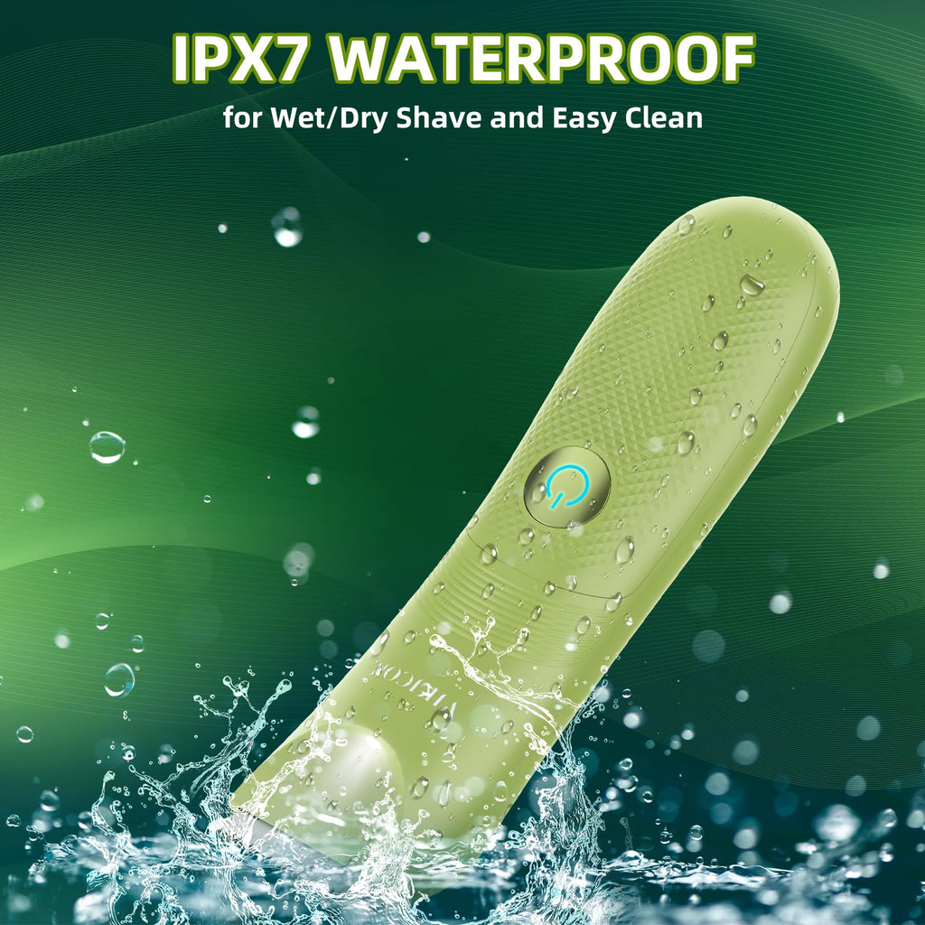 No-Nick Ball Trimmer for Men Ceramic Blade, Pubic Hair Trimmer, Green