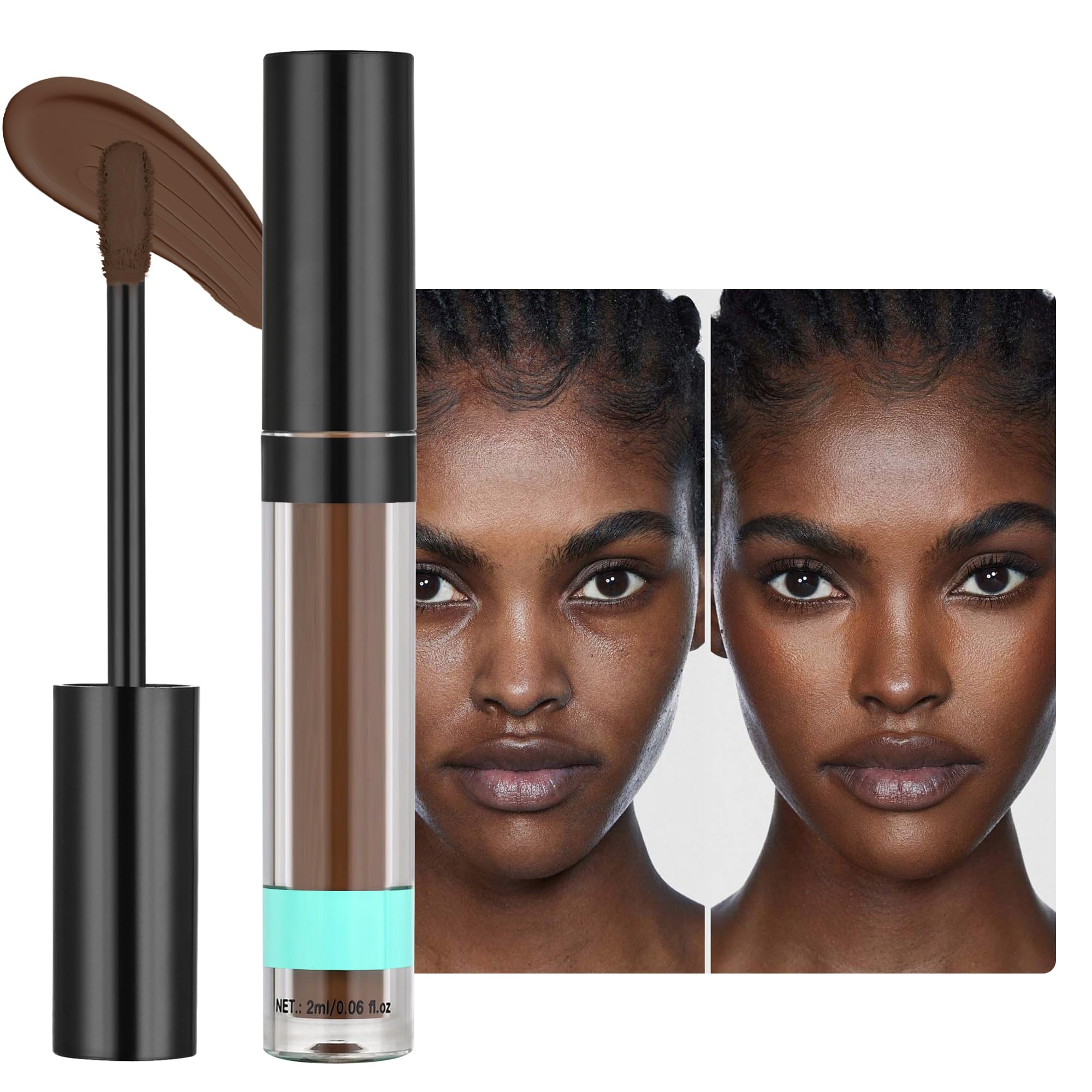 Under Eye Concealer, Full-Coverage Concealer Foundation Makeup for Older Women, Covers Blemishes & Under-Eye Circles, Spots, Matte Finish, Redness & Discoloration, Vegan & Cruelty-Free A10#Deep