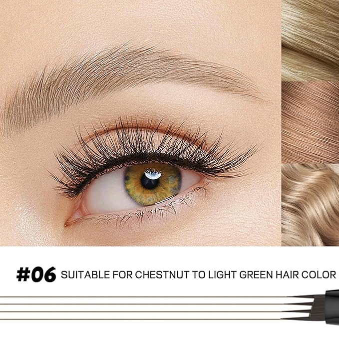 Espoce 2 Pack Eyebrow Pen, Waterproof Microblading Eyebrow Pencil, 4 Tip Precise Eye Brow Makeup Pen for Women to Effortlessly Create Hair Like Natural Brows, Non Dry Out and Last All Day (Blonde)