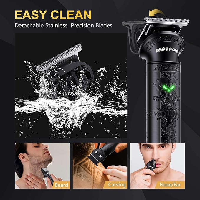 FADEKING® Professional Hair Clippers for Men, Cordless Hair Cutting Kit