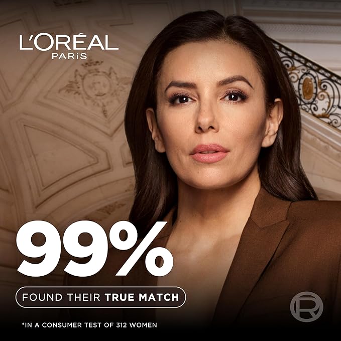 L'Oreal Paris True Match Super-Blendable Foundation, Medium Coverage Liquid Foundation Makeup, W2.5, Light Medium, 1 Fl Oz