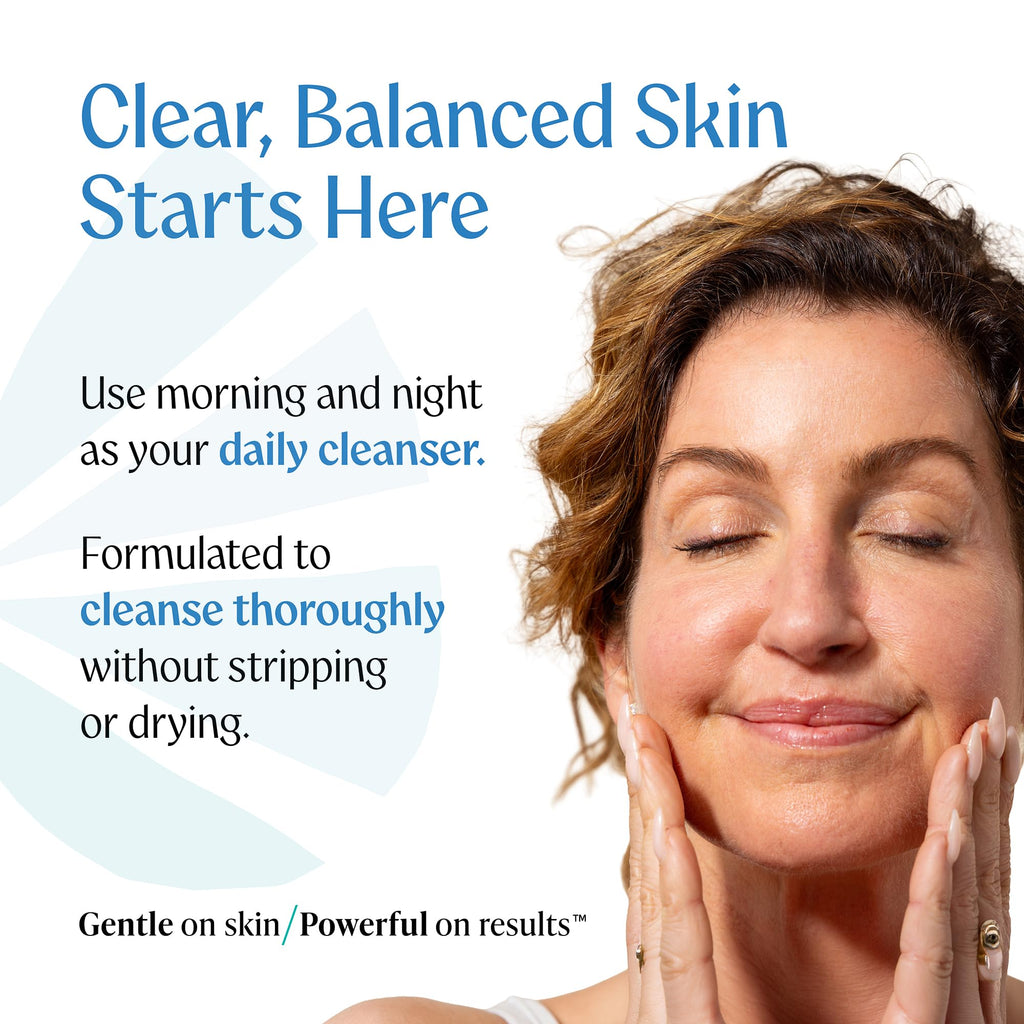 Almond Clear Face & Body Wash [6.7 Fl Oz] Skin Care for Acne and Folliculitis-Prone Skin - Gentle Everyday Exfoliating Cleanser with Mandelic Acid and Botanicals