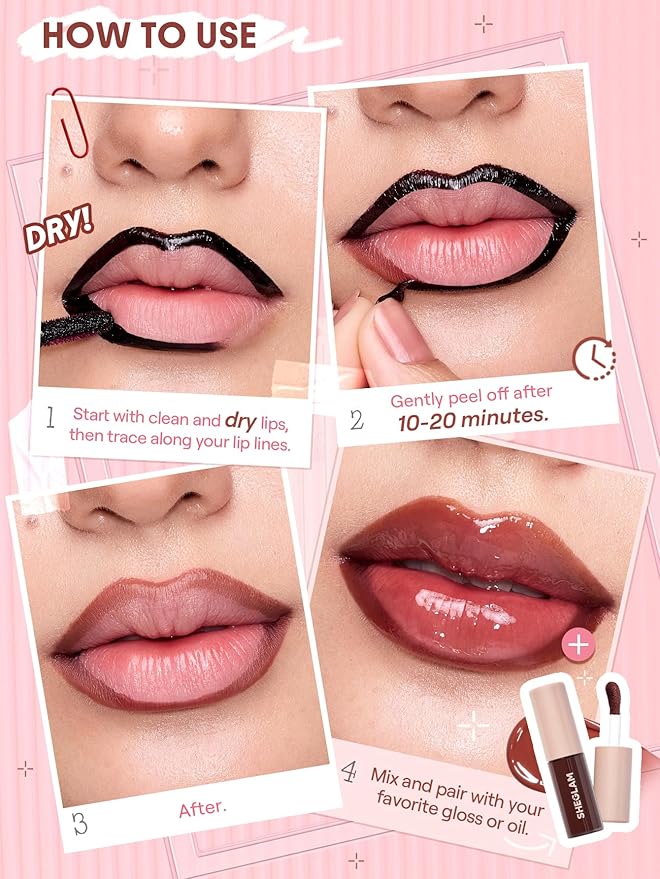 SHEGLAM Fall In Line Peel Off Lip Liner Stain-Mauvelous