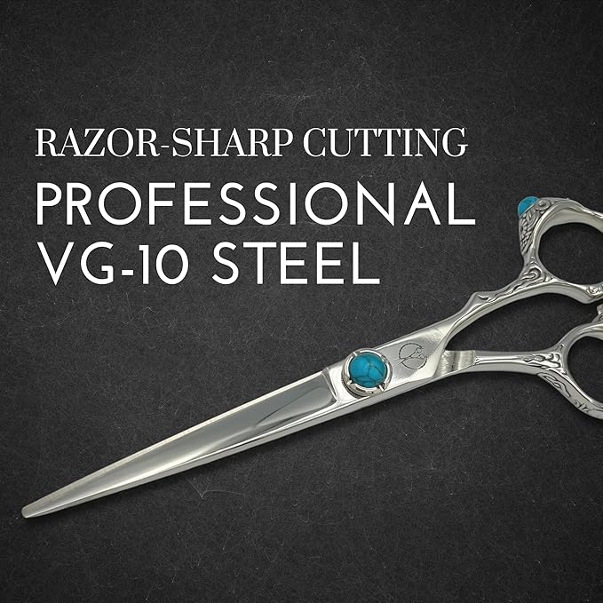 Shihan Shears 6" Hair Shears - VG-10 Japanese Steel - Professional Grade for Stylists and Barbers - Zen Scissors Line (Cutting)