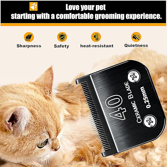 3Pcs Dog Grooming Clipper Blades Replacement for Andis Dog Clipper