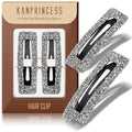 Kanprincess Rhinestone Hair Clips 2-Pack, Sparkly Barrettes for Fine Hair