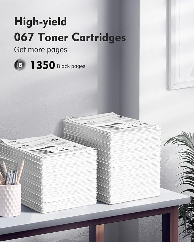 067 Black Toner Cartridge Set 2 Pack Replacement for Canon 067 067H CRG-067