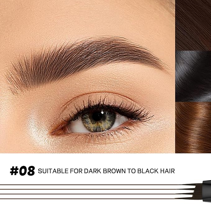Espoce 2 Pack Eyebrow Pen, Waterproof Microblading Eyebrow Pencil, 4 Tip Precise Eye Brow Makeup Pen for Women to Effortlessly Create Hair Like Natural Brows, Non Dry Out and Last All Day (Espresso)