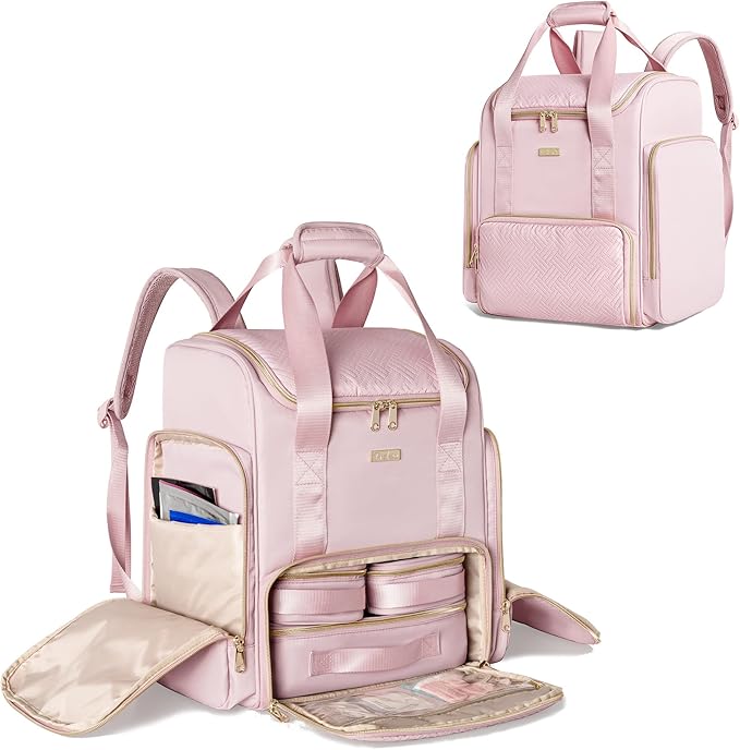 Prokva Large Makeup Backpack, Double-Layer Professional Makeup Travel Case