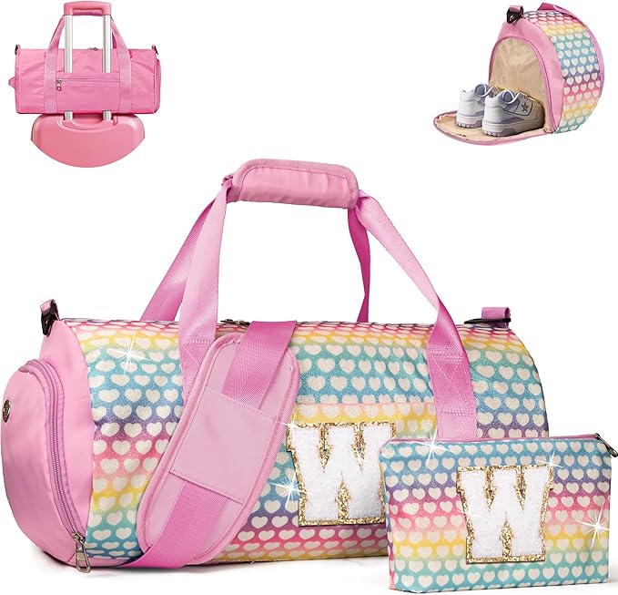Vogewood Teen Girl Trendy Stuff, Girls Customized Initial Travel Duffle Bag