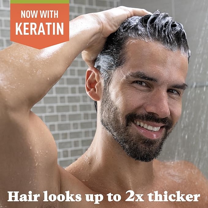 Just for Men Control GX Grey Reducing Shampoo, Gradual Color with Keratin for Stronger Thicker and Healthier Looking, 4 Fl Oz - Pack of 3