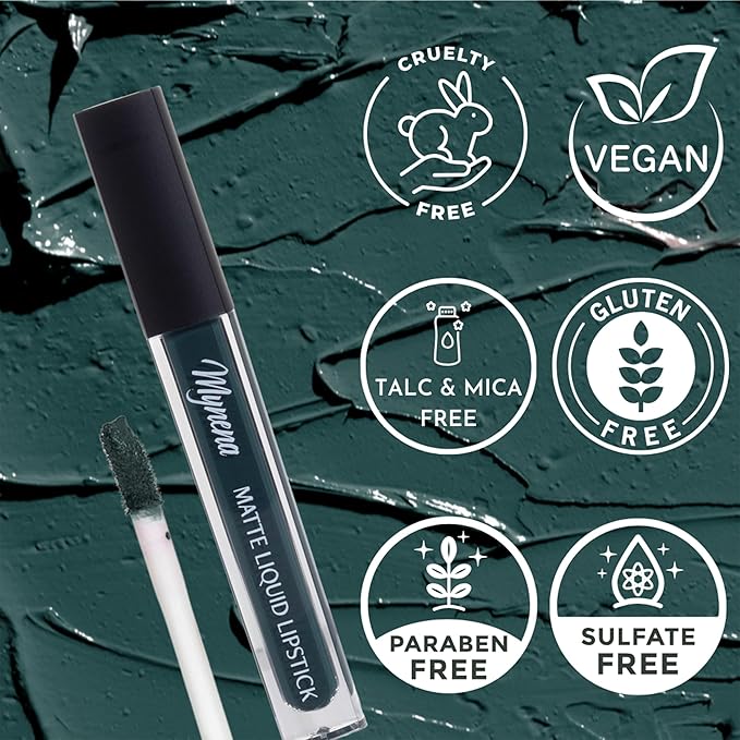 Mynena Hydrating Deep Forest Green Matte Liquid Lipstick - Jocelyn