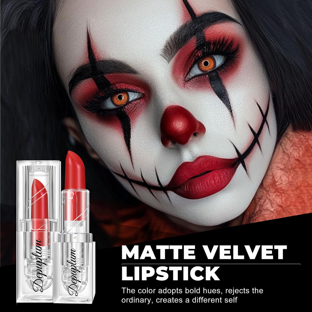 Depuplum 3Pcs Black White Red Lipstick Lip Face Body Paint for Women