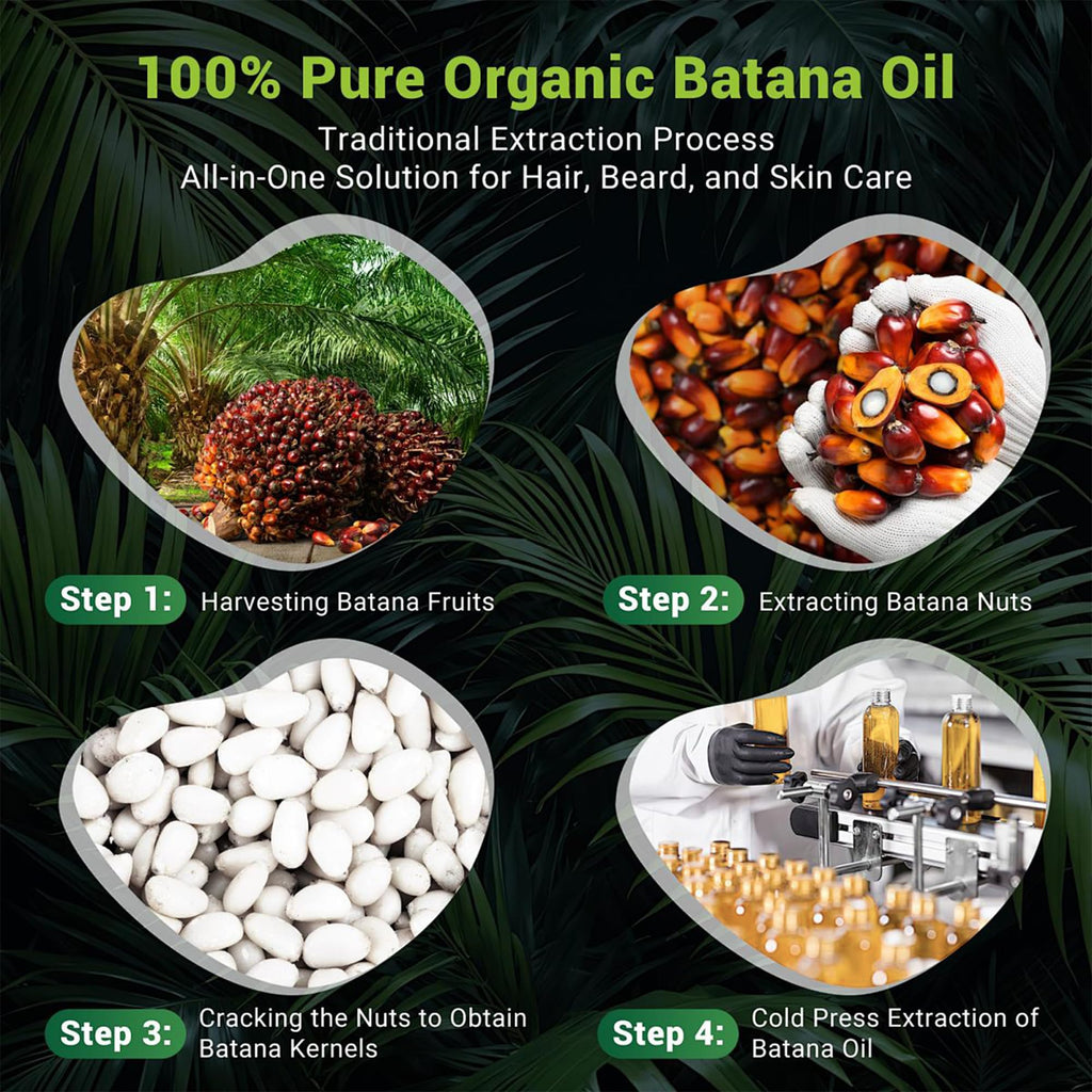 Dr. Healdy Batana Oil for Hair Growth, 100% Pure & Unrefined - Deep Repair Dry Damaged Hair, Reduce Frizz & Split Ends, Nourish Scalp with Omega 9 & Vitamin E, for All Hair Types (60ml 2.03Fl.Oz)