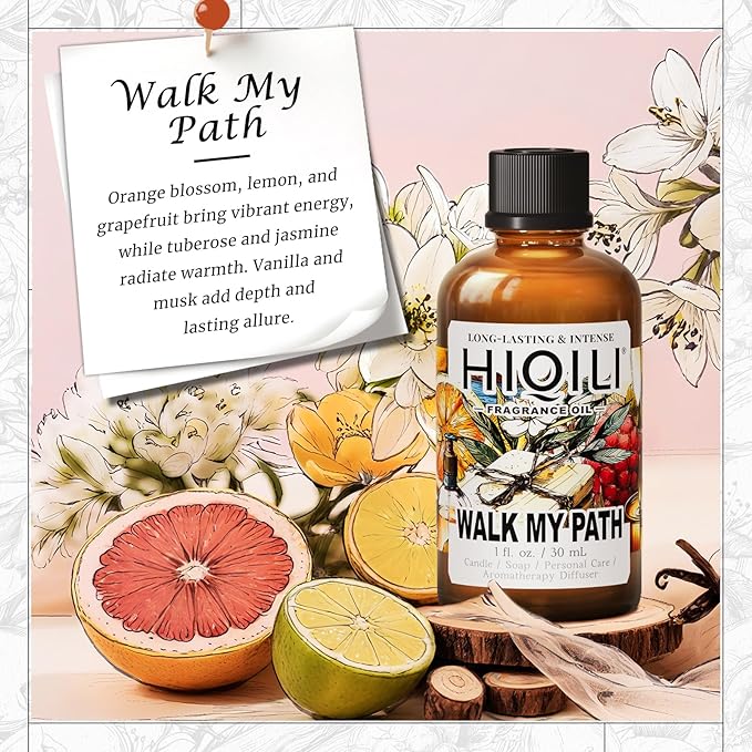 HIQILI Walk My Path Fragrance Oil for Diffuser, Candle & Soap Making
