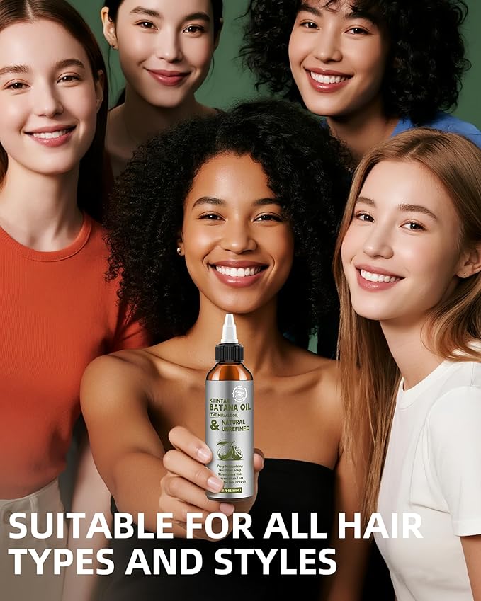 Ktintar 100% Natural Raw Batana Oil for Hair Growth, Dr Sebi Hair Growth Oil From Honduras, Thicker & Stronger Hair, Prevents Hair Loss, Eliminates Split Ends 4.23 Fl Oz (Pack of 2)