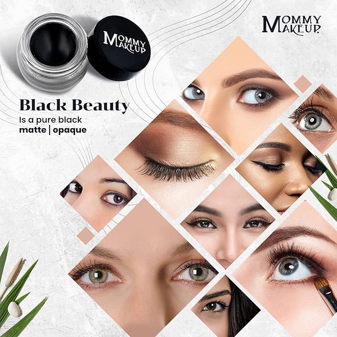 Mommy Makeup Waterproof Stay Put Gel Eyeliner Pot with Micropigments
