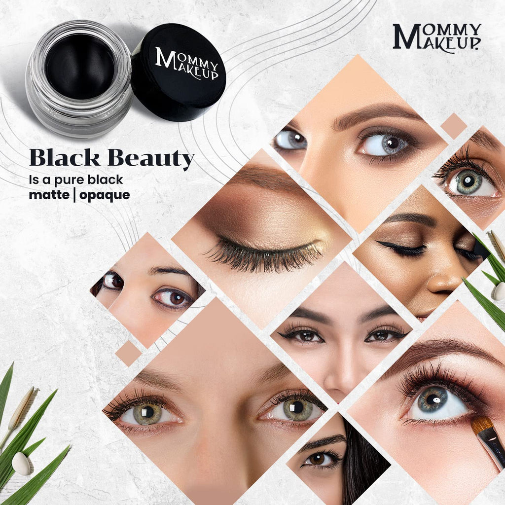 Mommy Makeup Waterproof Stay Put Gel Eyeliner Pot with Micropigments