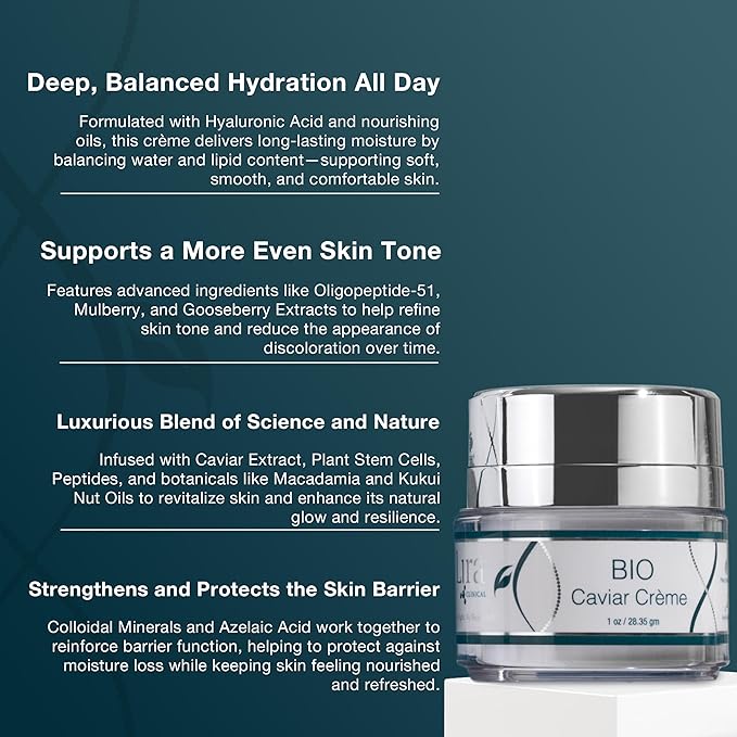 Lira Clinical BIO Caviar Crème - Ultra-Hydrating Facial Moisturizer - 1 oz