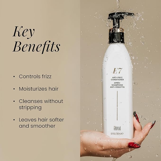 ALOXXI Moisturizing Conditioner - 7 Essential Oil Blend for Dry, Damaged & Frizzy Hair - Safe for Color Treated Hair, Paraben-Free, Softens & Manages Hair - 10.1 Fl Oz