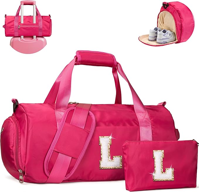 Vogewood Customized Initial Gifts for Kids, Girls Sweet Ballet Dance Bag
