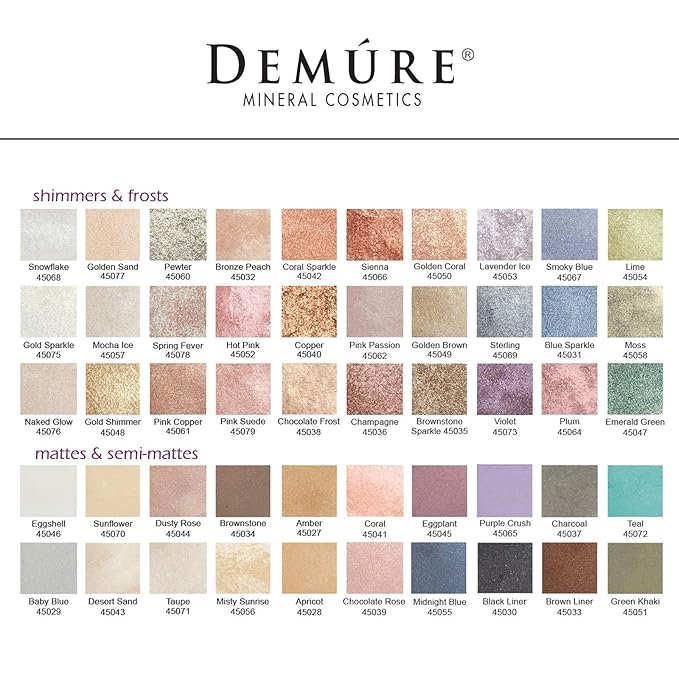 Demure Mineral Make Up (Purple Crush) Eye Shadow, Matte Eyeshadow, Loose Powder, Eye Makeup, Professional Makeup By Demure
